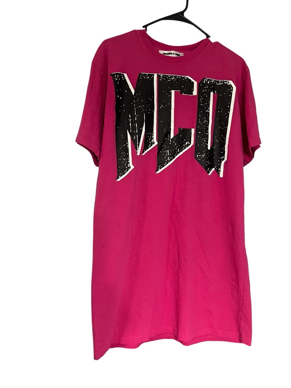 Alexander McQueen Hot Pink 'NEO' Graphic T-shirt dress